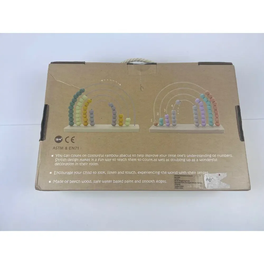 Wooden Pastel Rainbow Baby toy Little TribeCounting Educational Baby